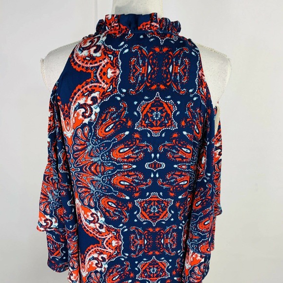 Parker Cold Shoulder Abstract Shift Dress Small - Picture 6 of 7